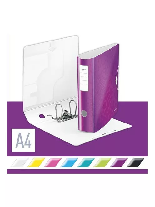 LEITZ Iratrendező, 82 mm, A4, PP, LEITZ "180 Active Wow", lila