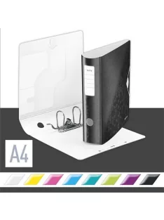   LEITZ Iratrendező, 82 mm, A4, PP, LEITZ "180 Active Wow", fekete