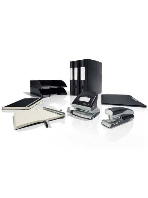 LEITZ Iratrendező, 82 mm, A4, PP, LEITZ "180 Active Style", szaténfekete