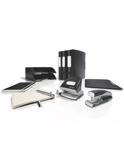 LEITZ Iratrendező, 82 mm, A4, PP, LEITZ "180 Active Style", szaténfekete