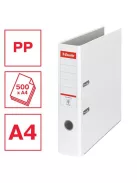 ESSELTE Iratrendező, 75 mm, A4, PP/karton, élvédő sínnel, ESSELTE "Economy", fehér