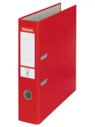 ESSELTE Iratrendező, 75 mm, A4, PP/karton, élvédő sínnel, ESSELTE "Economy", piros