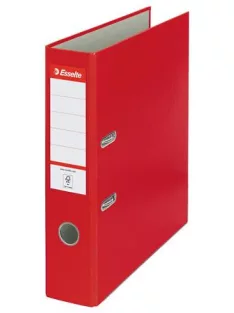   ESSELTE Iratrendező, 75 mm, A4, PP/karton, élvédő sínnel, ESSELTE "Economy", piros