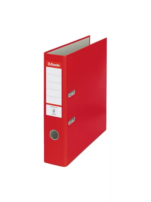 ESSELTE Iratrendező, 75 mm, A4, PP/karton, élvédő sínnel, ESSELTE "Economy", piros