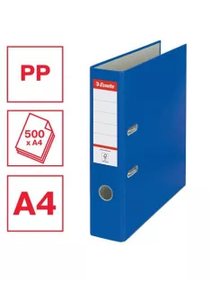   ESSELTE Iratrendező, 75 mm, A4, PP/karton, élvédő sínnel, ESSELTE "Economy", kék