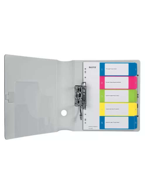 LEITZ Regiszter, műanyag, A4 Maxi, 1-5, LEITZ "Wow"