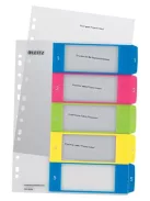 LEITZ Regiszter, műanyag, A4 Maxi, 1-5, LEITZ "Wow"