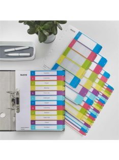   LEITZ Regiszter, műanyag, A4 Maxi, 1-6, LEITZ "Wow"
