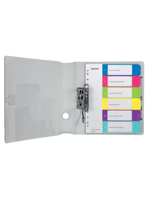 LEITZ Regiszter, műanyag, A4 Maxi, 1-6, LEITZ "Wow"