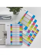 LEITZ Regiszter, műanyag, A4 Maxi, 1-12, LEITZ "Wow"