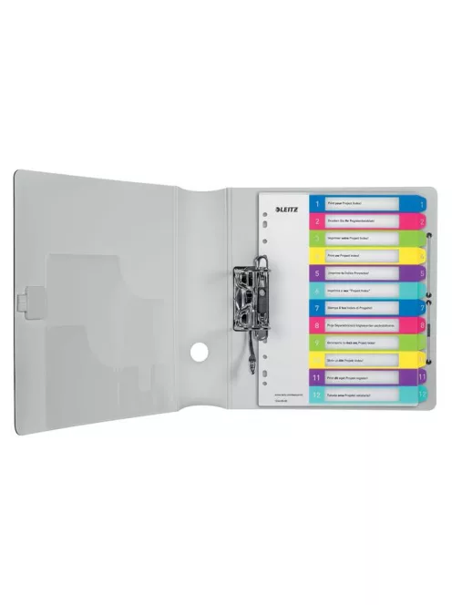 LEITZ Regiszter, műanyag, A4 Maxi, 1-12, LEITZ "Wow"