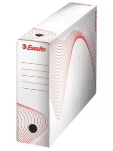  ESSELTE Archiválódoboz, A4, 80 mm, karton, ESSELTE "Standard", fehér