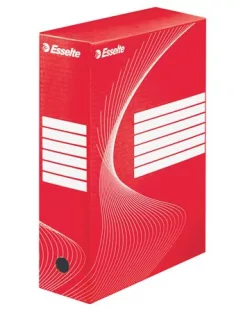   ESSELTE Archiválódoboz, A4, 100 mm, karton, ESSELTE "Boxycolor", piros