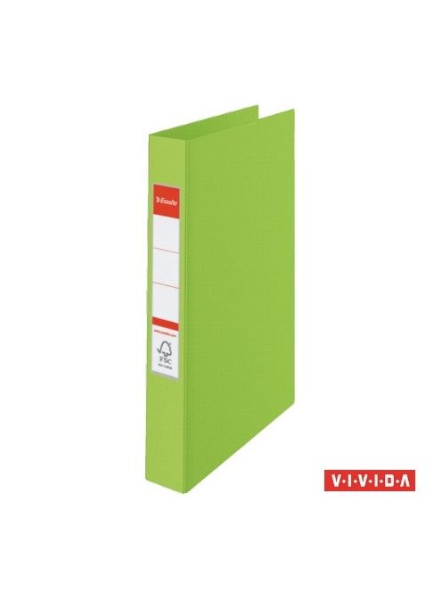 ESSELTE Gyűrűs könyv, 2 gyűrű, 42 mm, A4, PP, ESSELTE "Standard", Vivida zöld