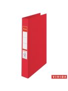 ESSELTE Gyűrűs könyv, 4 gyűrű, 42 mm, A4, PP, ESSELTE "Standard", Vivida piros