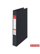 ESSELTE Gyűrűs könyv, 4 gyűrű, 42 mm, A4, PP, ESSELTE "Standard", Vivida fekete