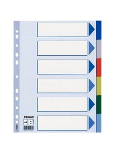 ESSELTE Regiszter, műanyag, A4, 6 részes, ESSELTE