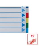 ESSELTE Regiszter, műanyag, A4, 12 részes, ESSELTE