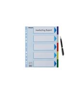 ESSELTE Regiszter, műanyag, A4 Maxi, 5 részes, ESSELTE