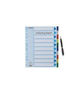 ESSELTE Regiszter, műanyag, A4 Maxi, 10 részes, ESSELTE