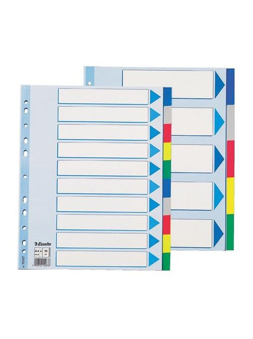 ESSELTE Regiszter, műanyag, A4 Maxi, 10 részes, ESSELTE