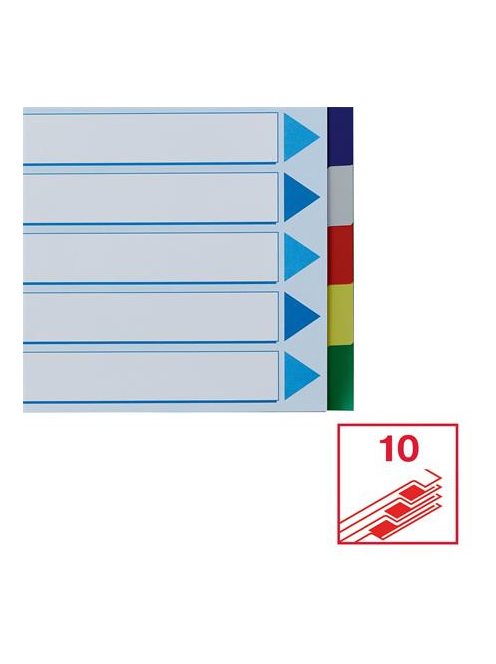 ESSELTE Regiszter, műanyag, A4 Maxi, 10 részes, ESSELTE