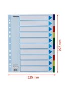 ESSELTE Regiszter, műanyag, A4 Maxi, 10 részes, ESSELTE