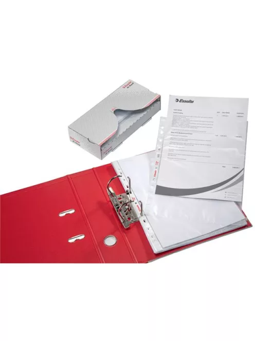 ESSELTE Genotherm, lefűzhető, A4, 43 mikron, narancsos felület, adagolóban, ESSELTE "At Hand"