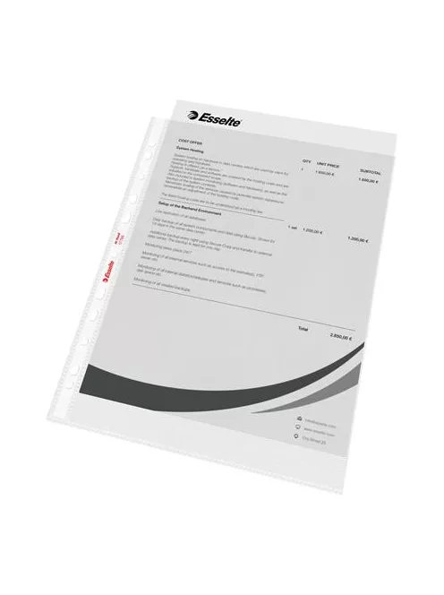 ESSELTE Genotherm, lefűzhető, A4, 43 mikron, narancsos felület, adagolóban, ESSELTE "At Hand"