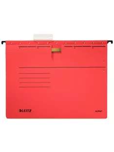   LEITZ Függőmappa, gyorsfűzős, karton, A4, LEITZ "Alpha", piros