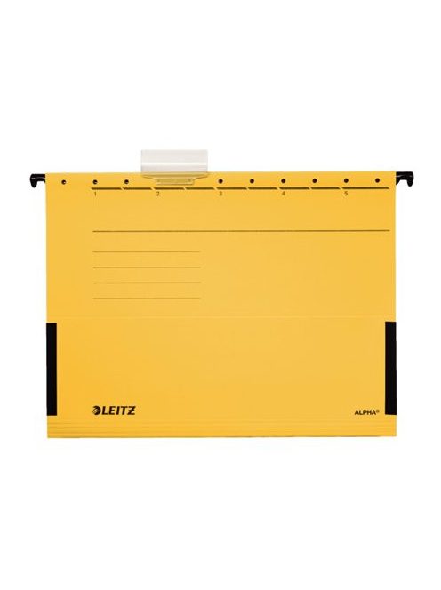 LEITZ Függőmappa, oldalvédelemmel, karton, A4, LEITZ "Alpha", sárga