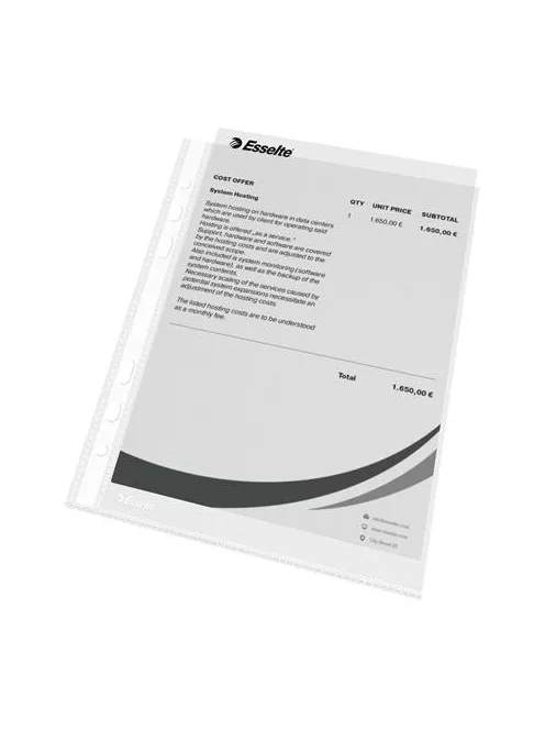 ESSELTE Genotherm, lefűzhető, A5, 43 mikron, narancsos felület, ESSELTE