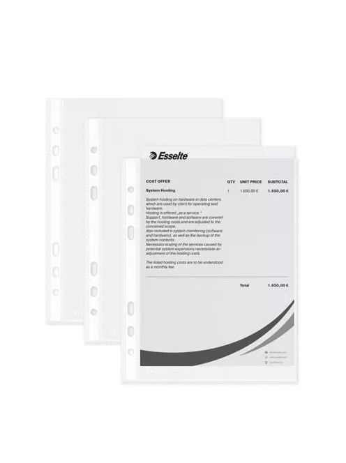 ESSELTE Genotherm, lefűzhető, A5, 43 mikron, narancsos felület, ESSELTE