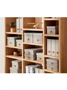 LEITZ Iratpapucs, karton, 100 mm, LEITZ "Puro", homokbézs