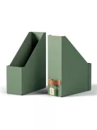 LEITZ Iratpapucs, karton, 100 mm, LEITZ "Puro", zsályazöld