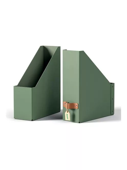 LEITZ Iratpapucs, karton, 100 mm, LEITZ "Puro", zsályazöld