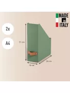 LEITZ Iratpapucs, karton, 100 mm, LEITZ "Puro", zsályazöld