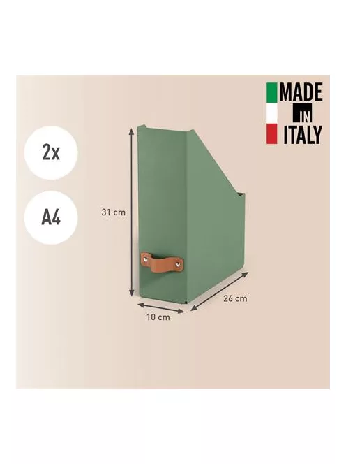 LEITZ Iratpapucs, karton, 100 mm, LEITZ "Puro", zsályazöld