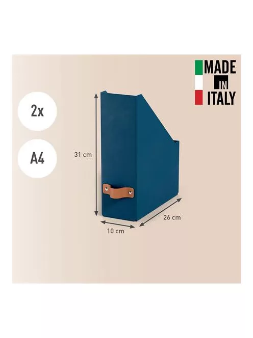 LEITZ Iratpapucs, karton, 100 mm, LEITZ "Puro", óceánkék