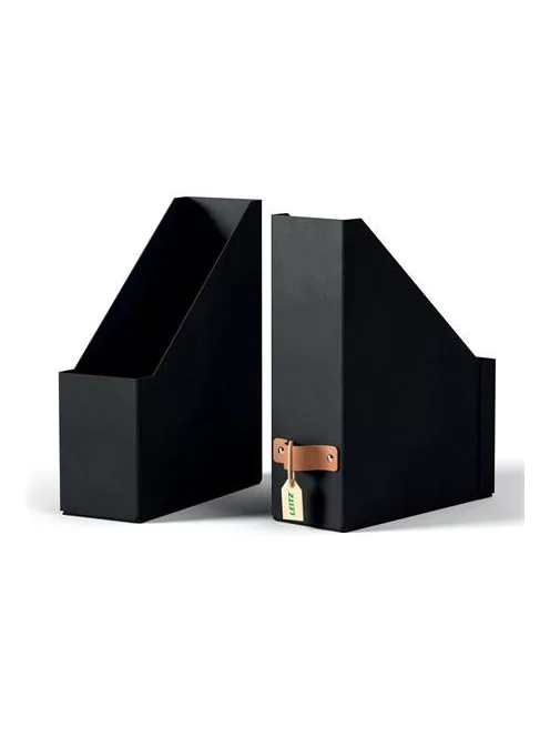 LEITZ Iratpapucs, karton, 100 mm, LEITZ "Puro", fekete