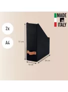 LEITZ Iratpapucs, karton, 100 mm, LEITZ "Puro", fekete