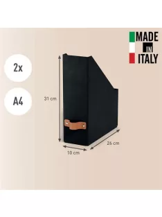   LEITZ Iratpapucs, karton, 100 mm, LEITZ "Puro", fekete