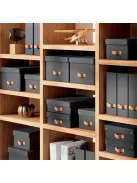 LEITZ Iratpapucs, karton, 100 mm, LEITZ "Puro", fekete