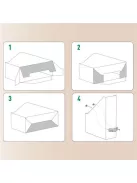 LEITZ Iratpapucs, karton, 100 mm, LEITZ "Puro", fekete