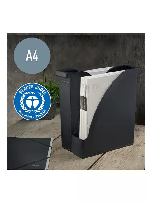 LEITZ Iratpapucs, műanyag, 78 mm, LEITZ "Recycle", fekete