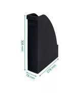 LEITZ Iratpapucs, műanyag, 78 mm, LEITZ "Recycle", fekete