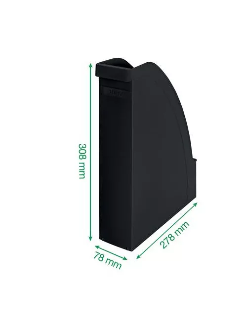 LEITZ Iratpapucs, műanyag, 78 mm, LEITZ "Recycle", fekete