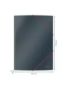 LEITZ Gumis mappa, 15 mm, karton, A4, LEITZ "Cosy", bársonyszürke