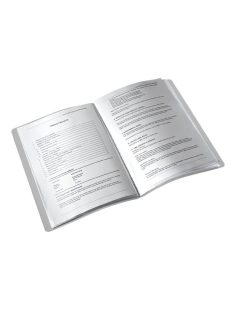   LEITZ Bemutatómappa, 20 zsebes, A4, LEITZ "Style", kristályfehér