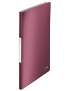 LEITZ Bemutatómappa, 20 zsebes, A4, LEITZ "Style", gránátvörös